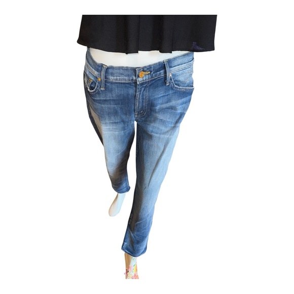 MOTHER Blue Ankle Jeans - Picture 4 of 10